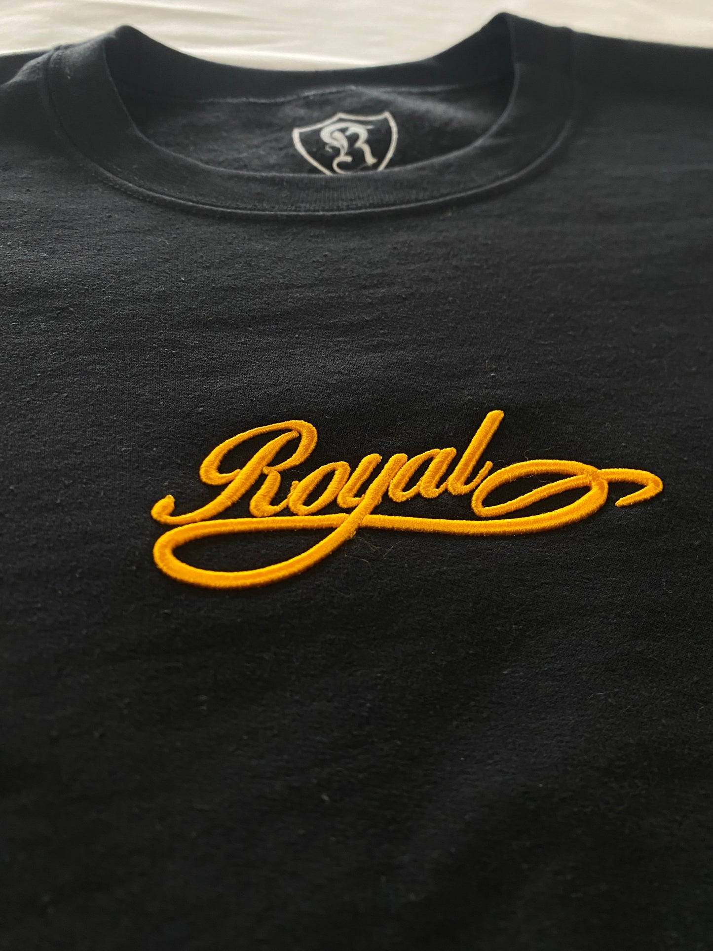 03. Royal SNA Embroidered Script Crewneck Sweater
