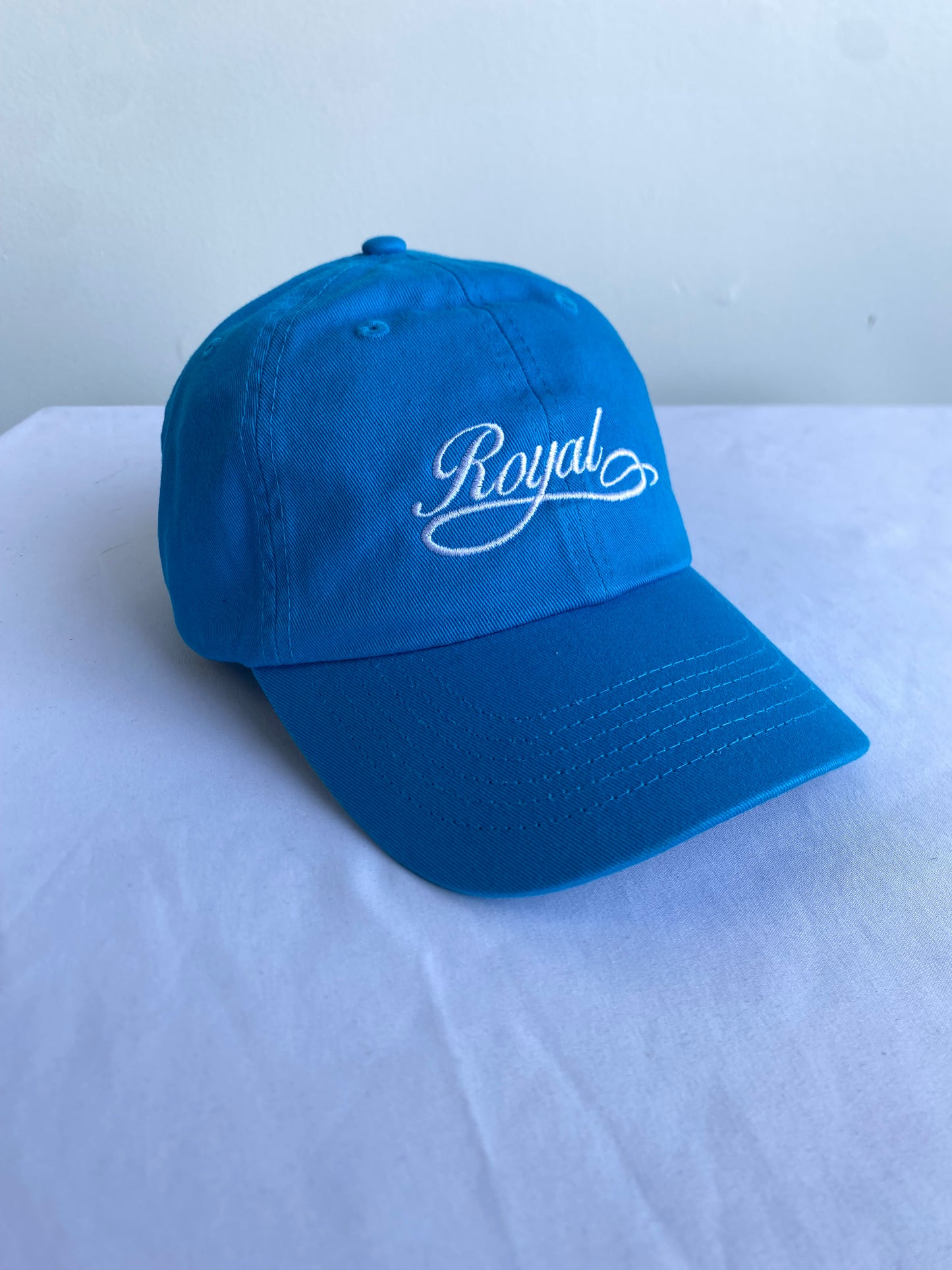 01. Royal SNA Script Embroidered Strapback Dad Hat