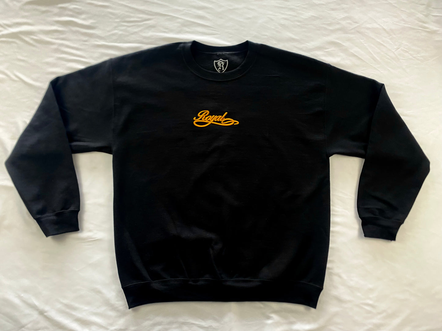 03. Royal SNA Embroidered Script Crewneck Sweater