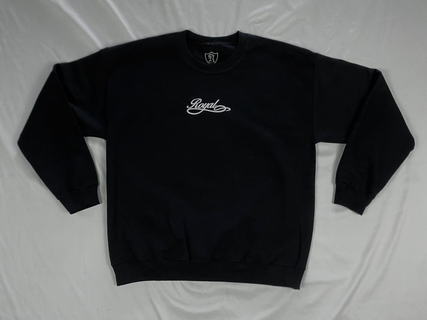 03. Royal SNA Embroidered Script Crewneck Sweater