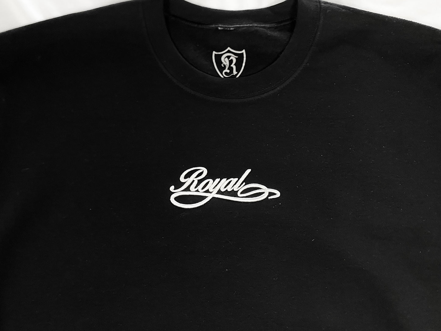 03. Royal SNA Embroidered Script Crewneck Sweater