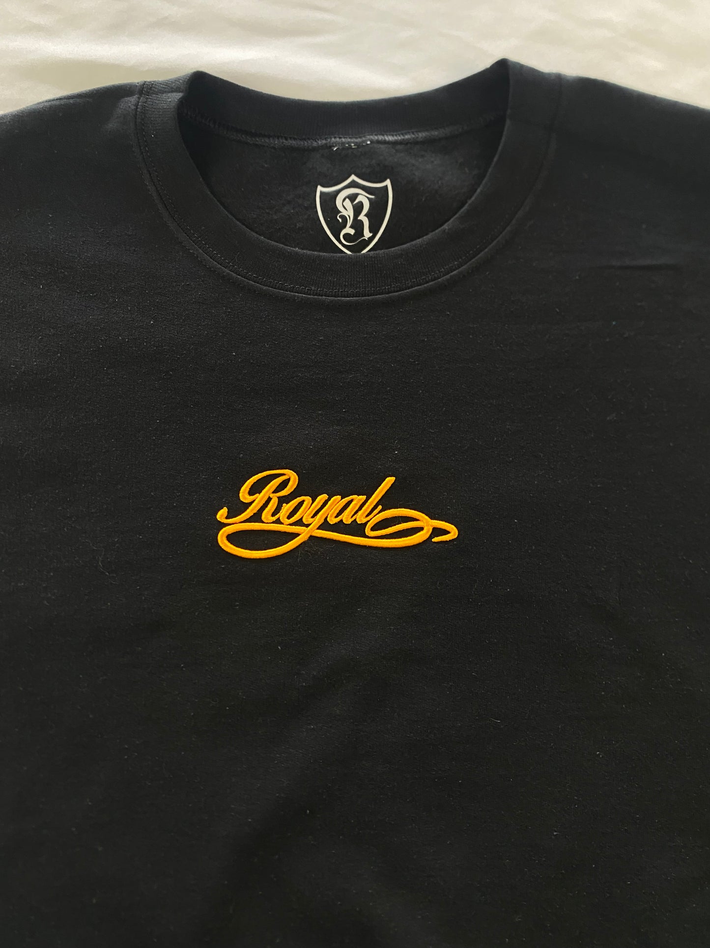 03. Royal SNA Embroidered Script Crewneck Sweater