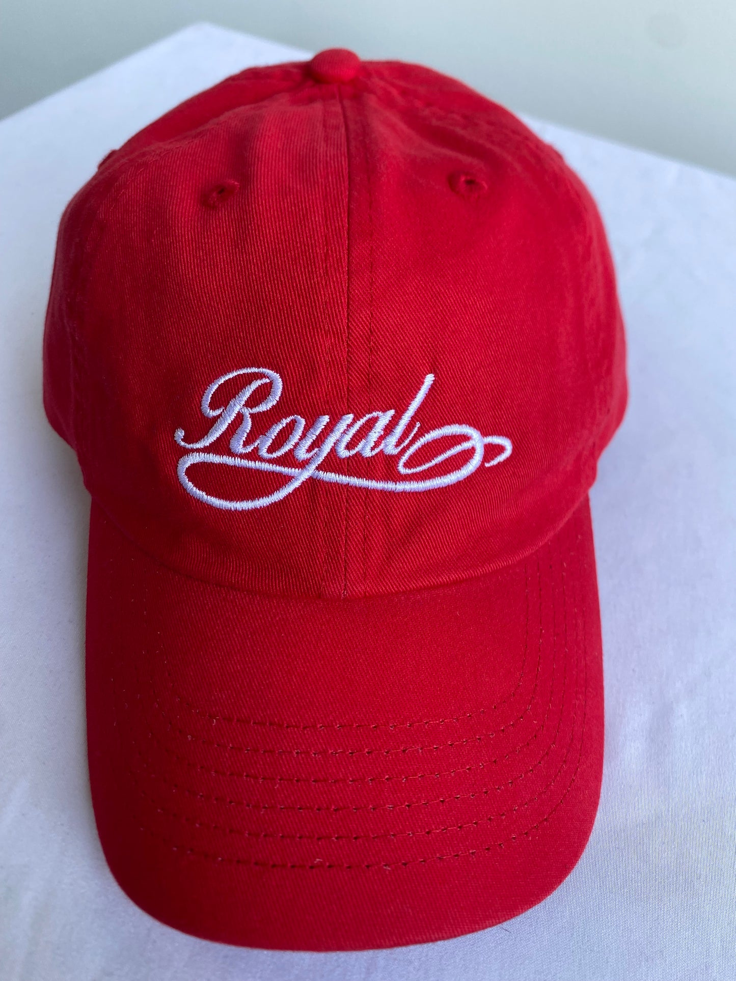 01. Royal SNA Script Embroidered Strapback Dad Hat