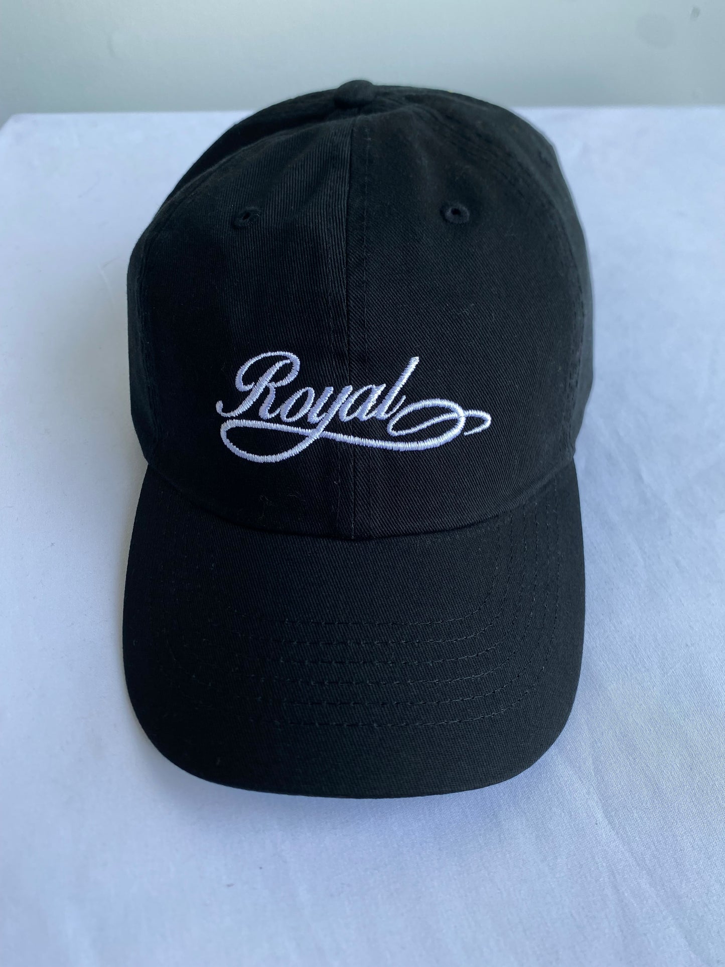 01. Royal SNA Script Embroidered Strapback Dad Hat